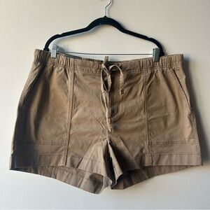 Banana Republic High Waisted Chino Shorts Khaki Sz XXL NWT
